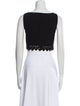 Alaïa Scoop Neck Sleeveless Crop Top
