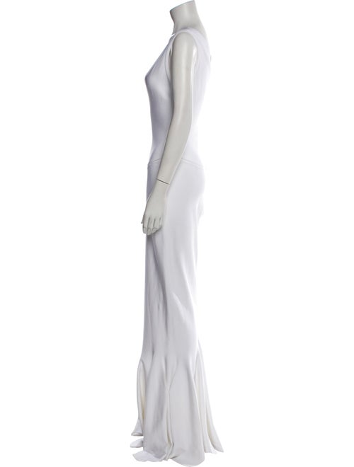 Alaïa V-Neck Long Dress