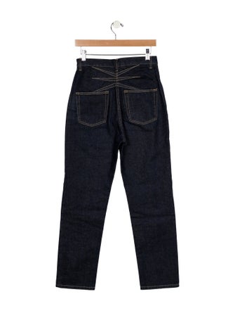 Alaïa High-Rise Straight Leg Jeans