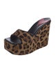 Alaïa Ponyhair Animal Print Slides