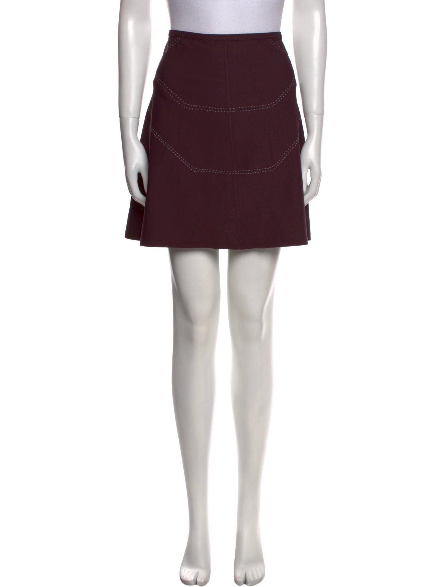 Alaïa Pleated Accents Knee-Length Skirt