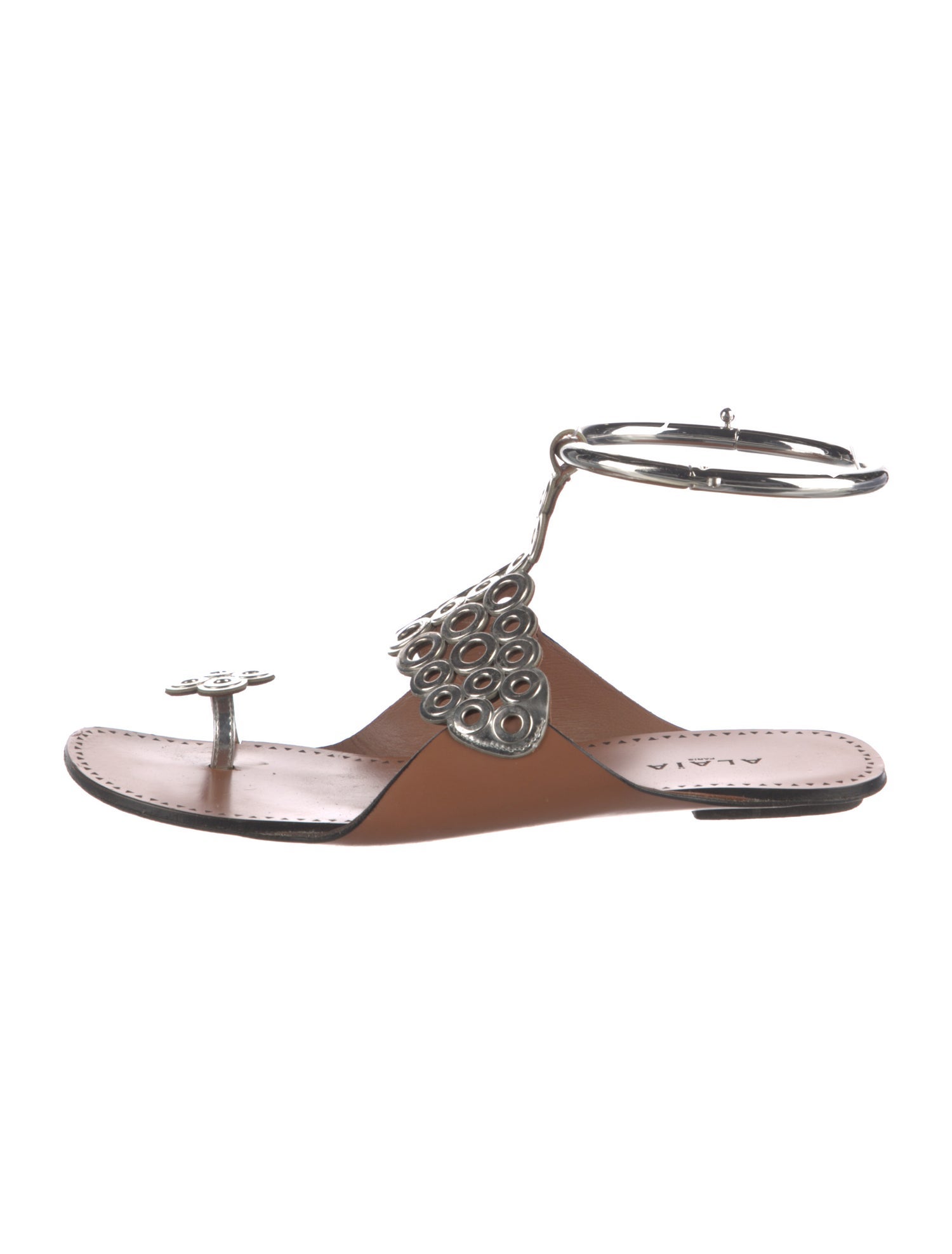 Alaïa Leather Gladiator Sandals