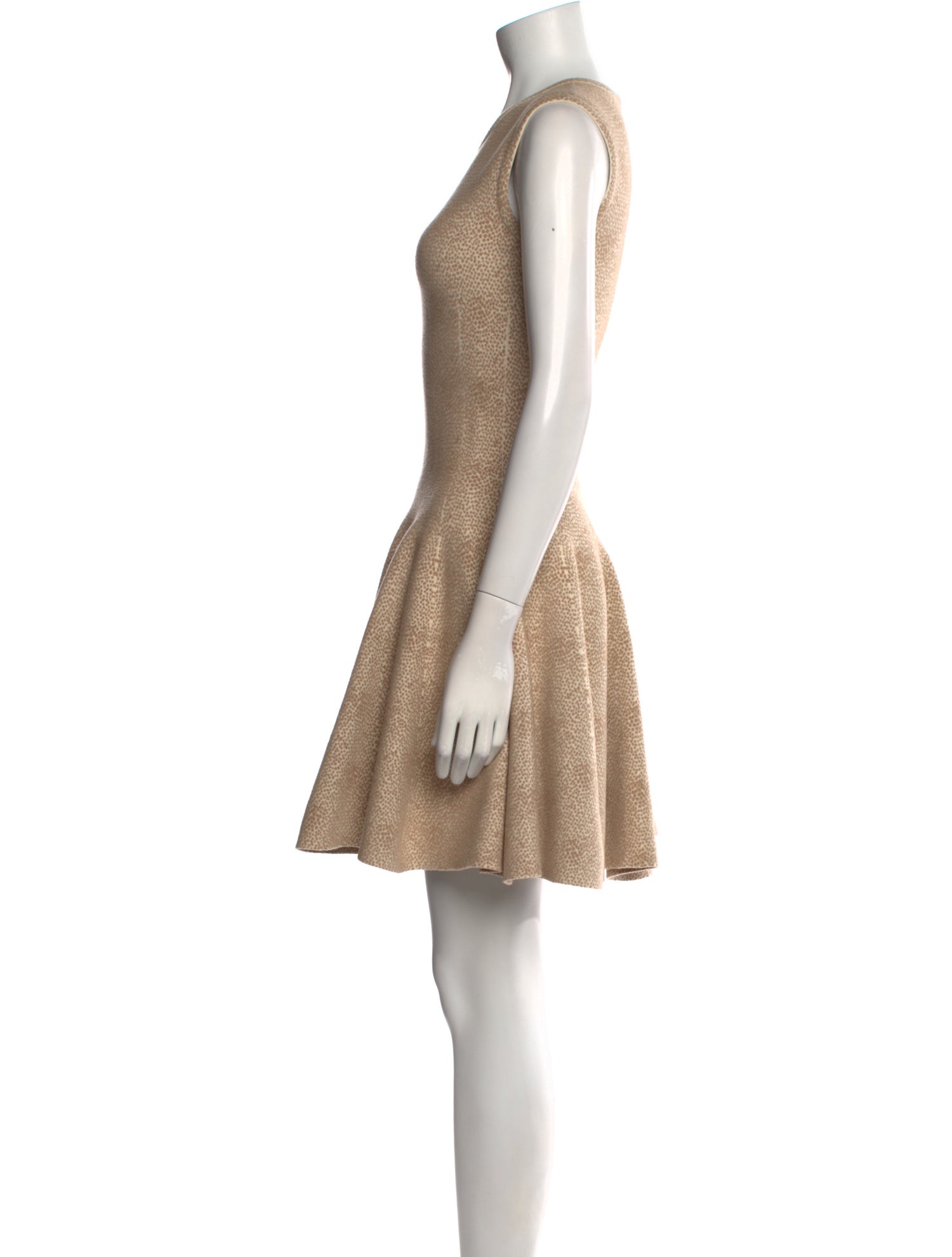 Alaïa Crew Neck Mini Dress