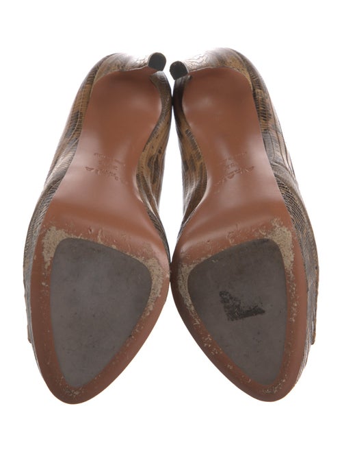 Alaïa Leather Animal Print Pumps