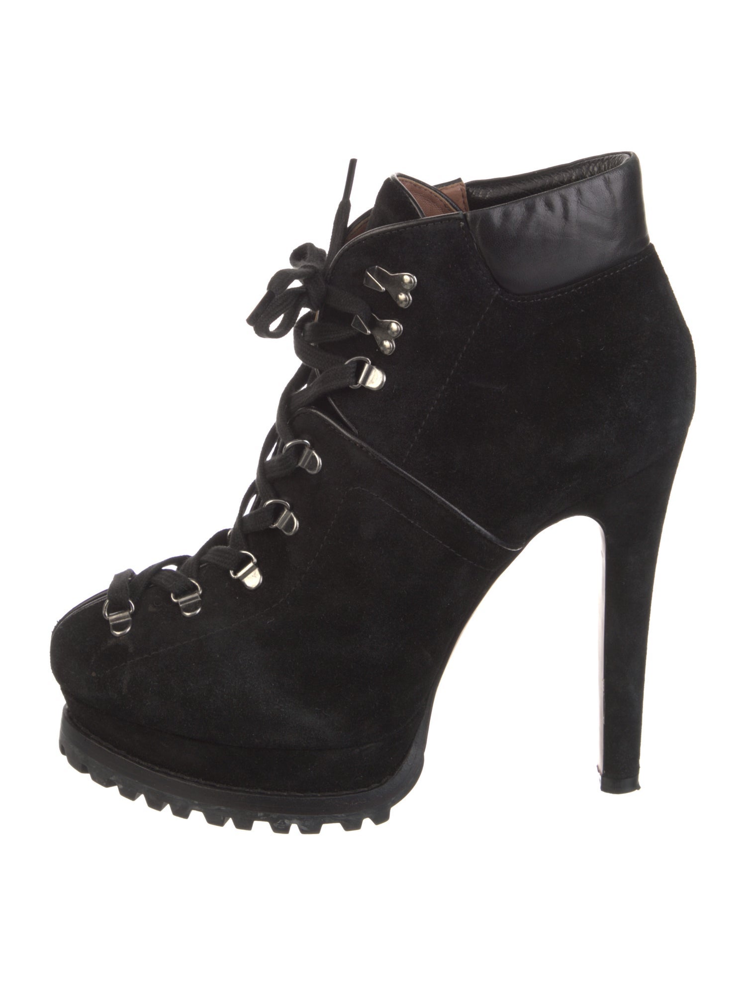 Alaïa Suede Lace-Up Boots