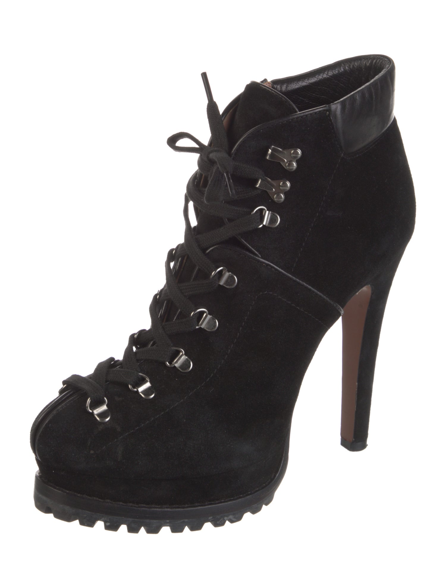 Alaïa Suede Lace-Up Boots