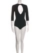 Alaïa V-Neck Three-Quarter Sleeve Bodysuit