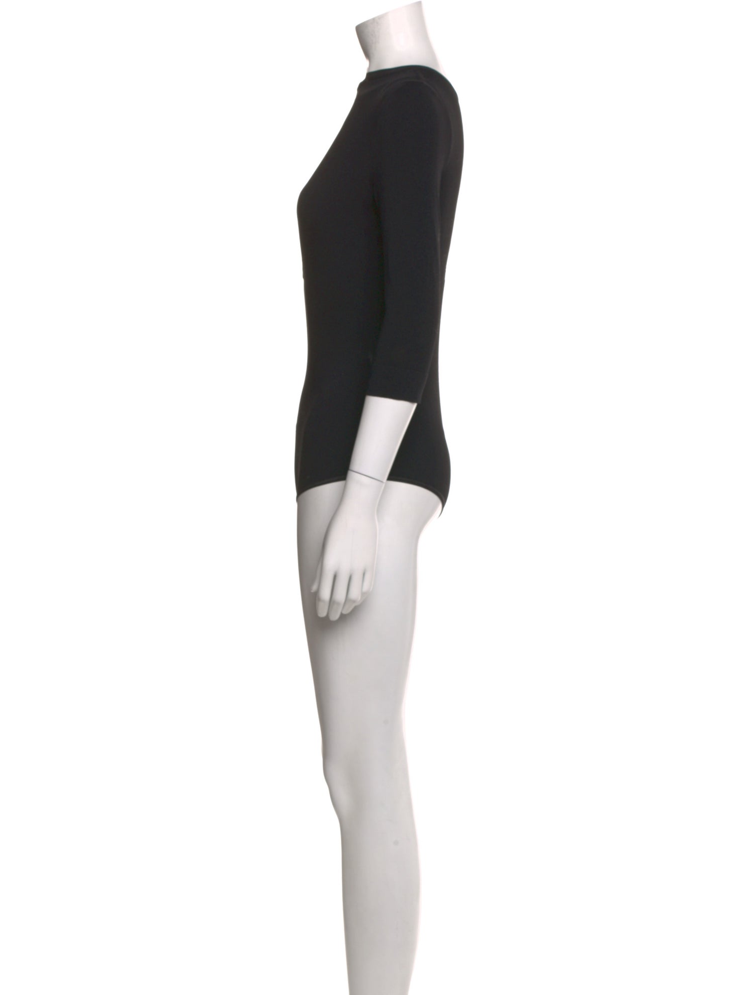 Alaïa V-Neck Three-Quarter Sleeve Bodysuit