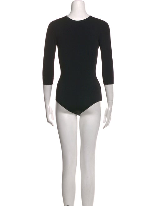 Alaïa V-Neck Three-Quarter Sleeve Bodysuit