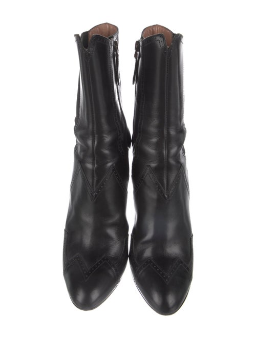 Alaïa Leather Eyelet Trim Boots
