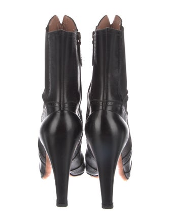 Alaïa Leather Eyelet Trim Boots