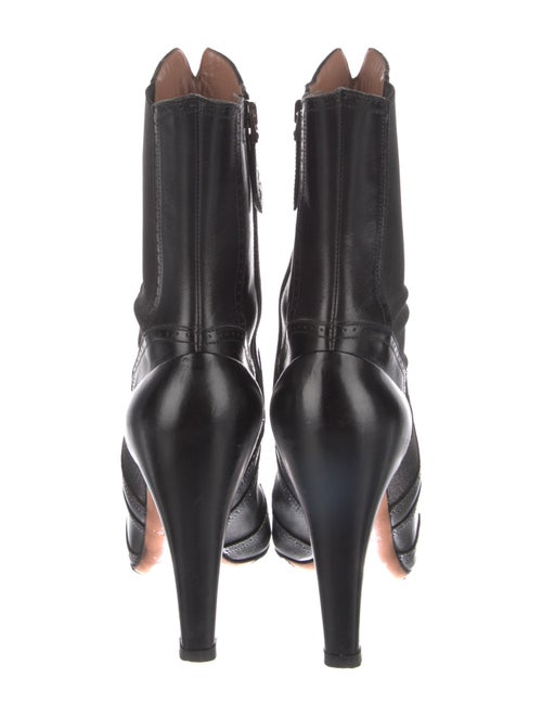 Alaïa Leather Eyelet Trim Boots