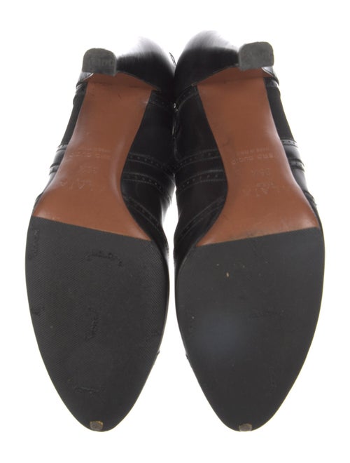 Alaïa Leather Eyelet Trim Boots