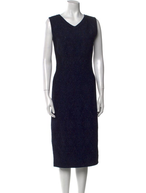 Alaïa V-Neck Midi Length Dress