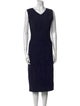 Alaïa V-Neck Midi Length Dress