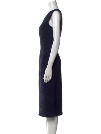 Alaïa V-Neck Midi Length Dress