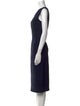 Alaïa V-Neck Midi Length Dress
