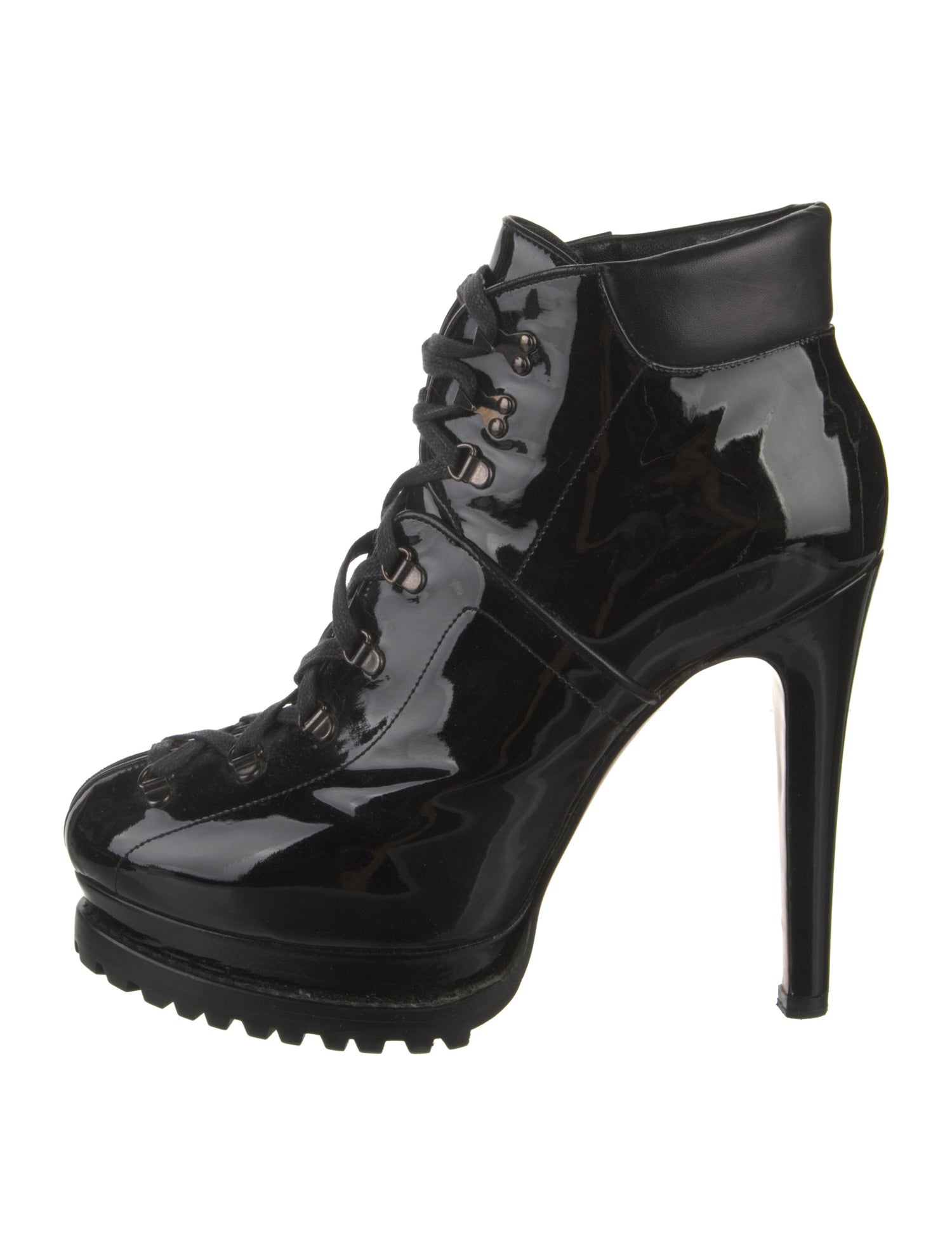 Alaïa Patent Leather Lace-Up Boots