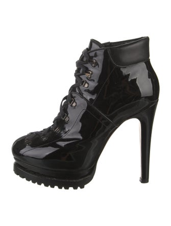 Alaïa Patent Leather Lace-Up Boots