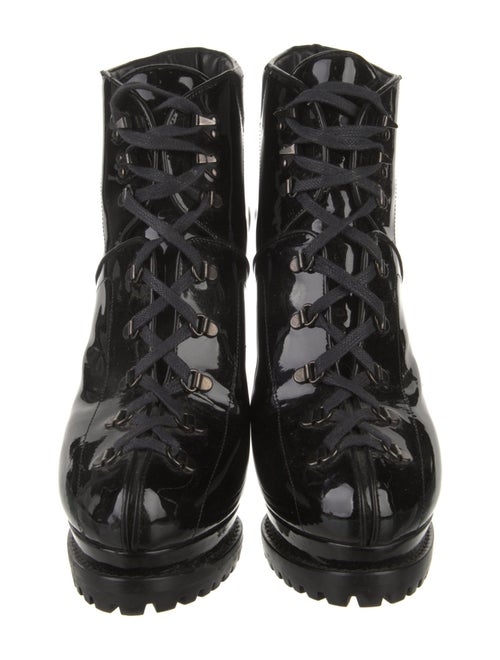 Alaïa Patent Leather Lace-Up Boots
