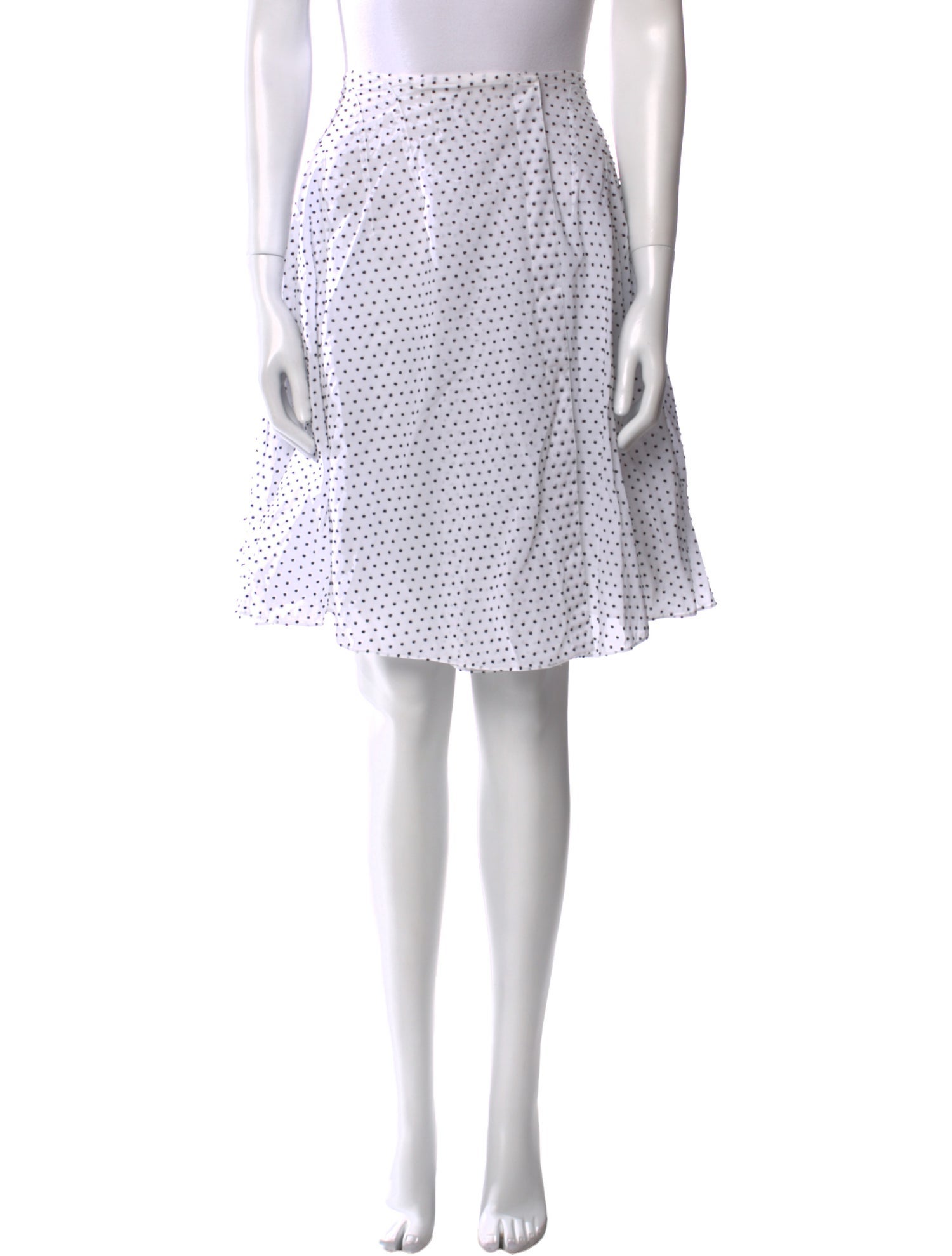 Alaïa Polka Dot Print Knee-Length Skirt