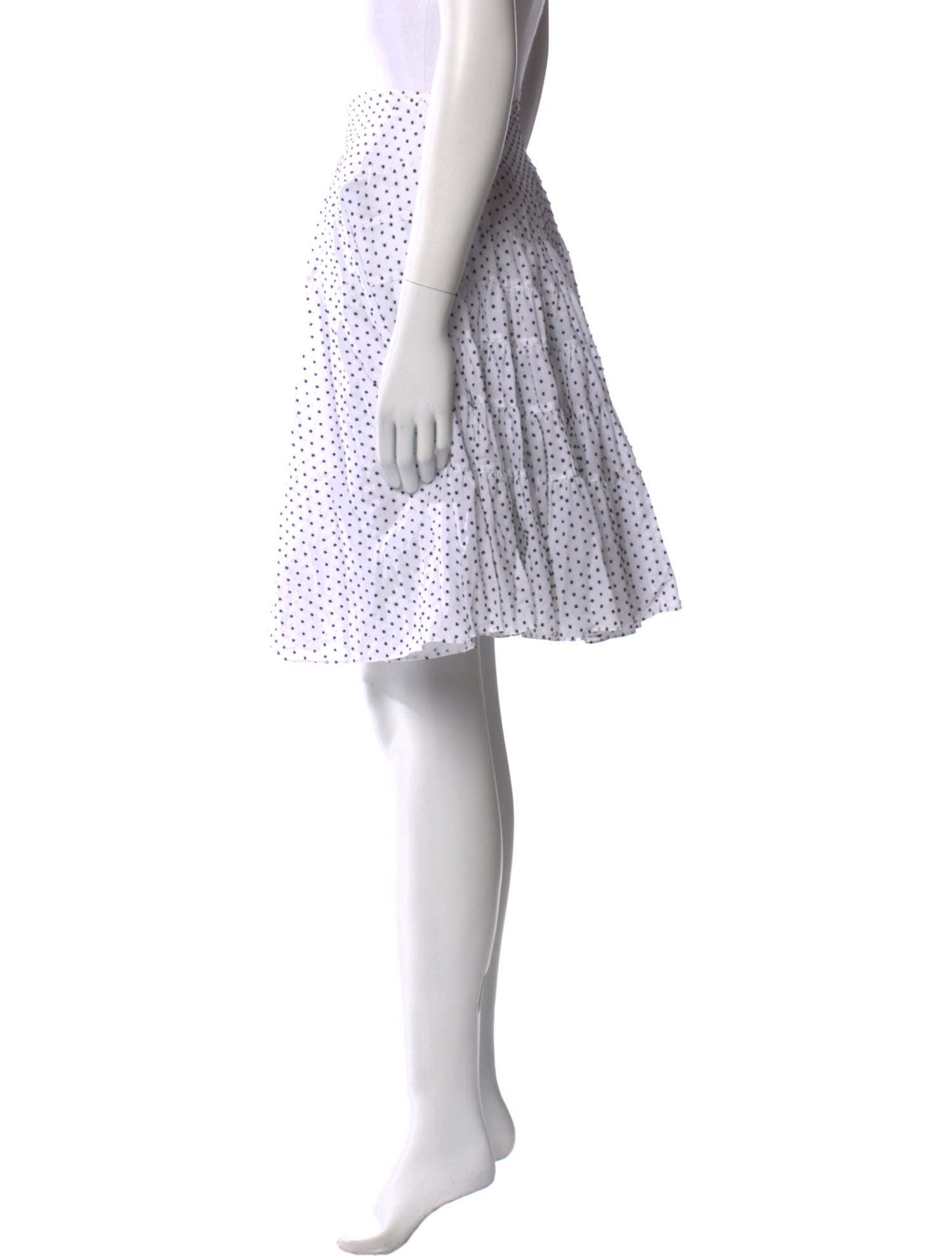 Alaïa Polka Dot Print Knee-Length Skirt