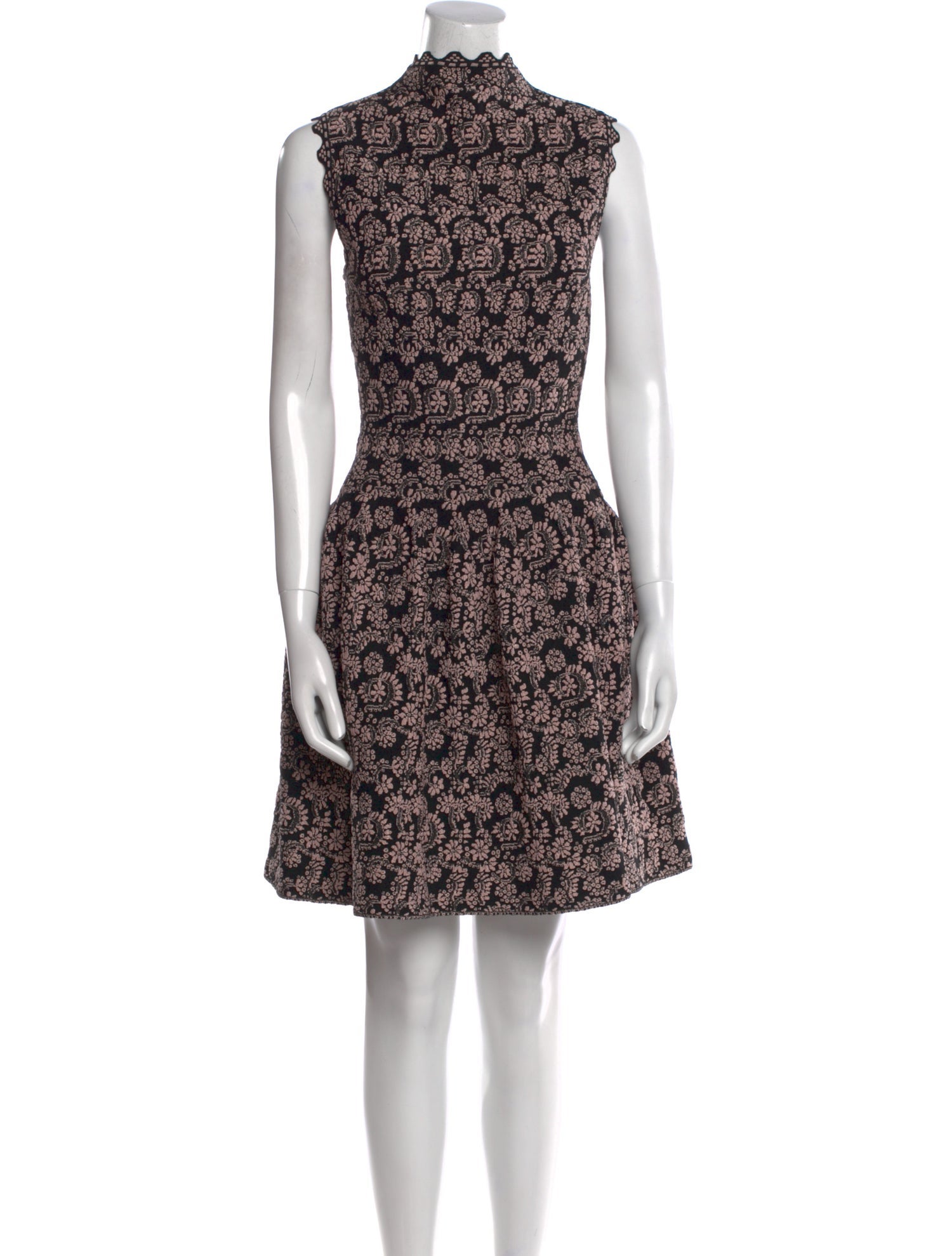 Alaïa Floral Print Knee-Length Dress