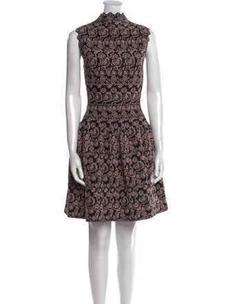 Alaïa Floral Print Knee-Length Dress