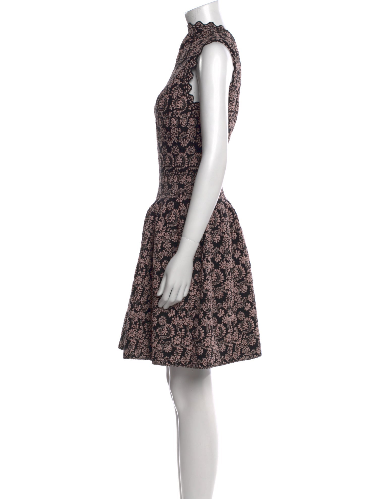 Alaïa Floral Print Knee-Length Dress
