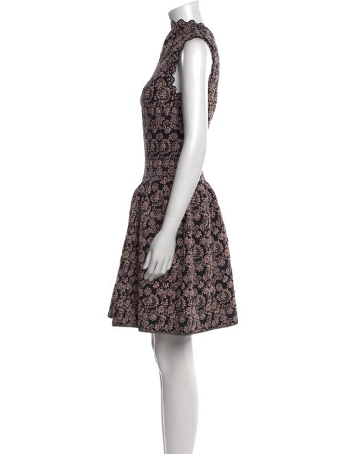 Alaïa Floral Print Knee-Length Dress