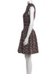 Alaïa Floral Print Knee-Length Dress