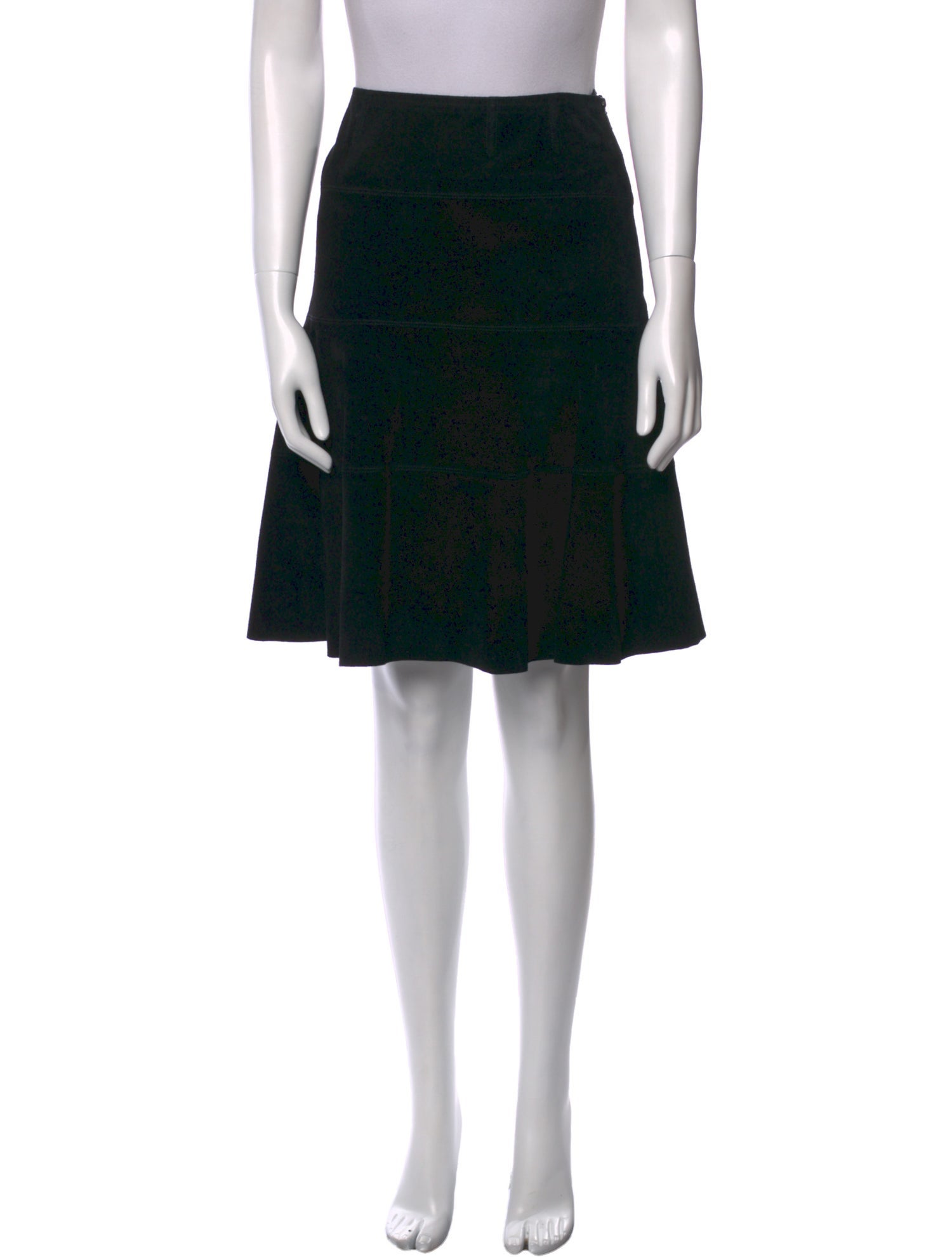 Alaïa Calf Leather Knee-Length Skirt