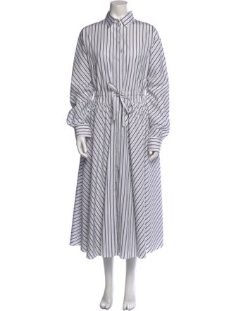 Alaïa Striped Long Dress