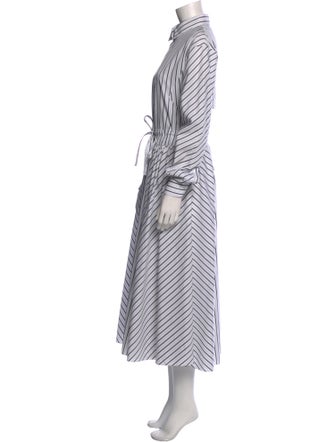 Alaïa Striped Long Dress