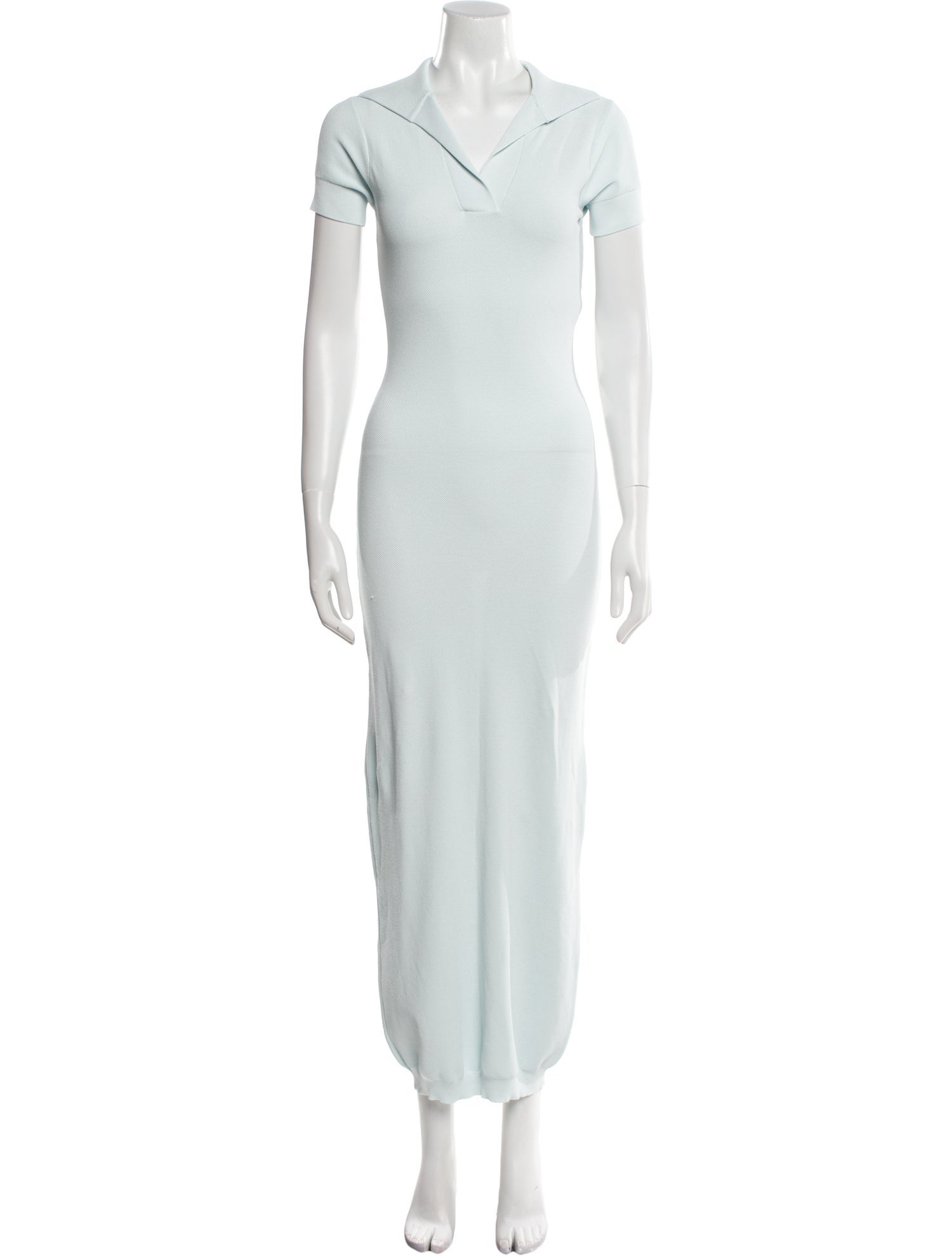 Alaïa V-Neck Long Dress