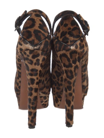Alaïa Ponyhair Animal Print Pumps
