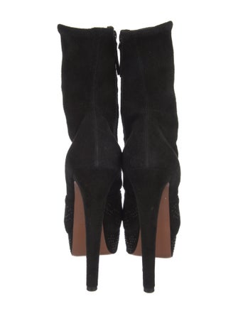 Alaïa Suede Studded Accents Sock Boots