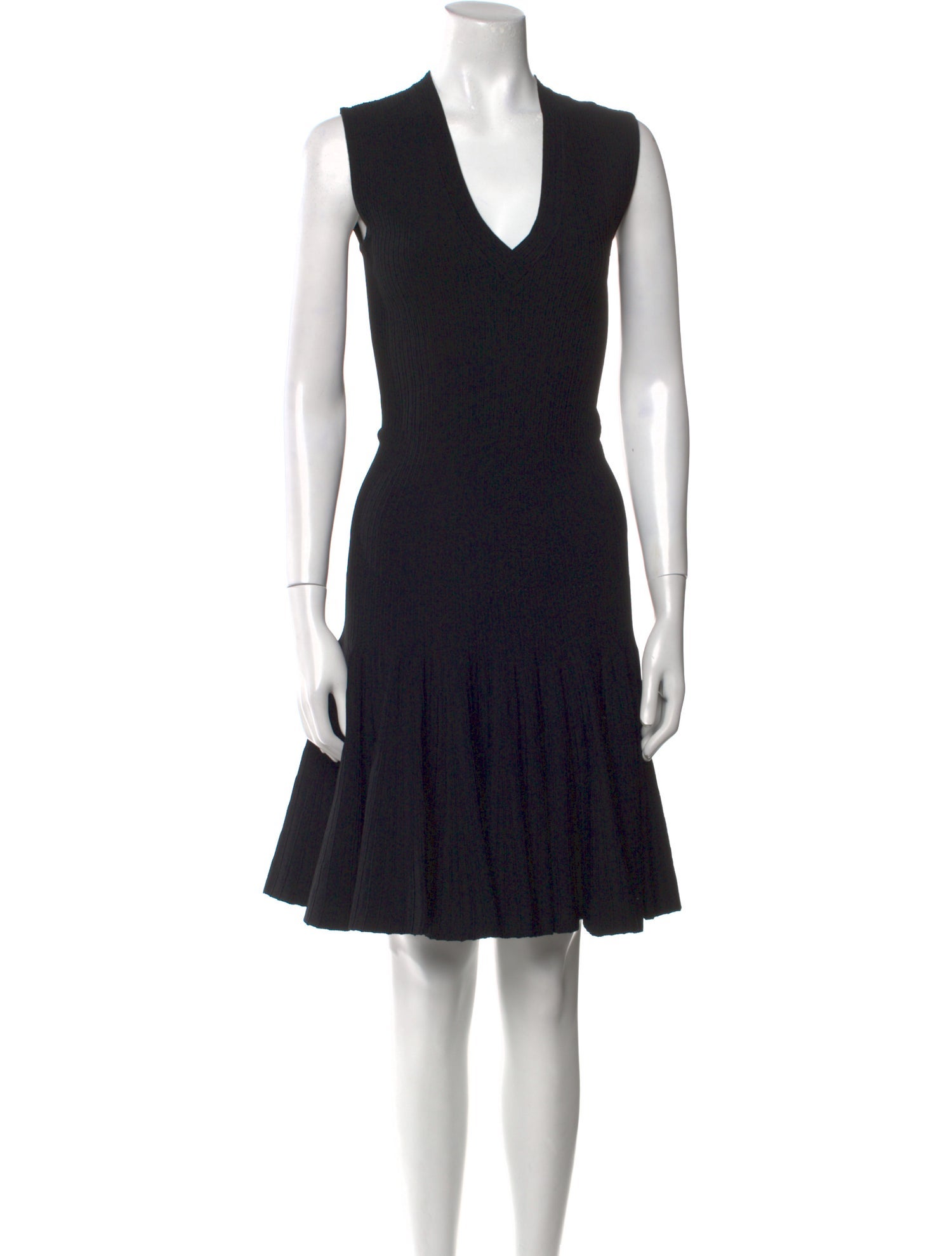 Alaïa V-Neck Knee-Length Dress