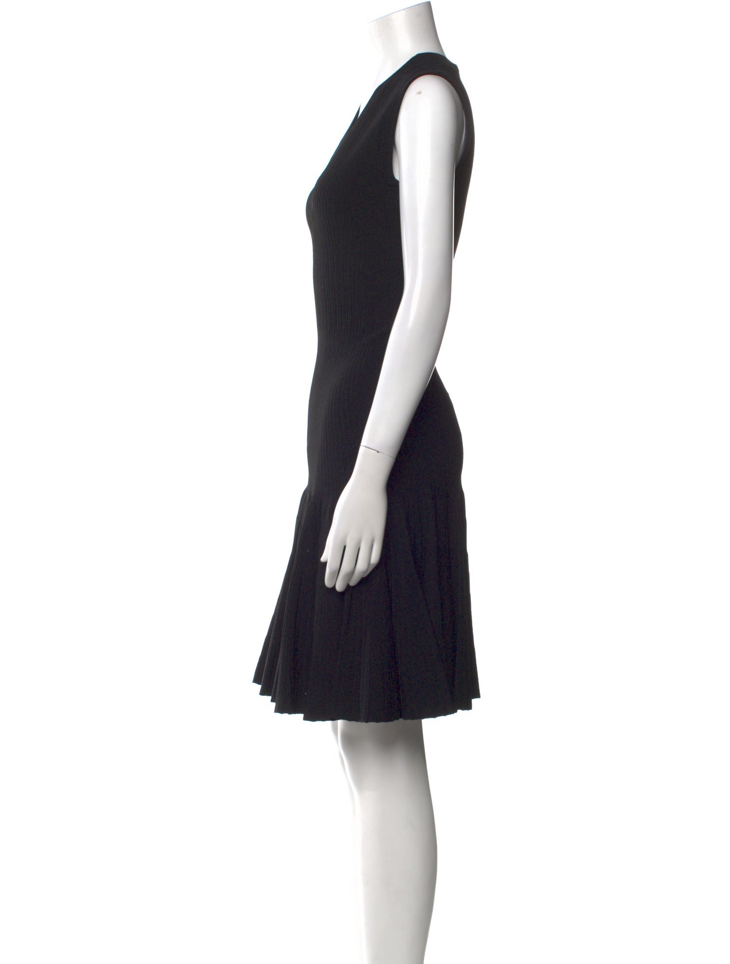 Alaïa V-Neck Knee-Length Dress