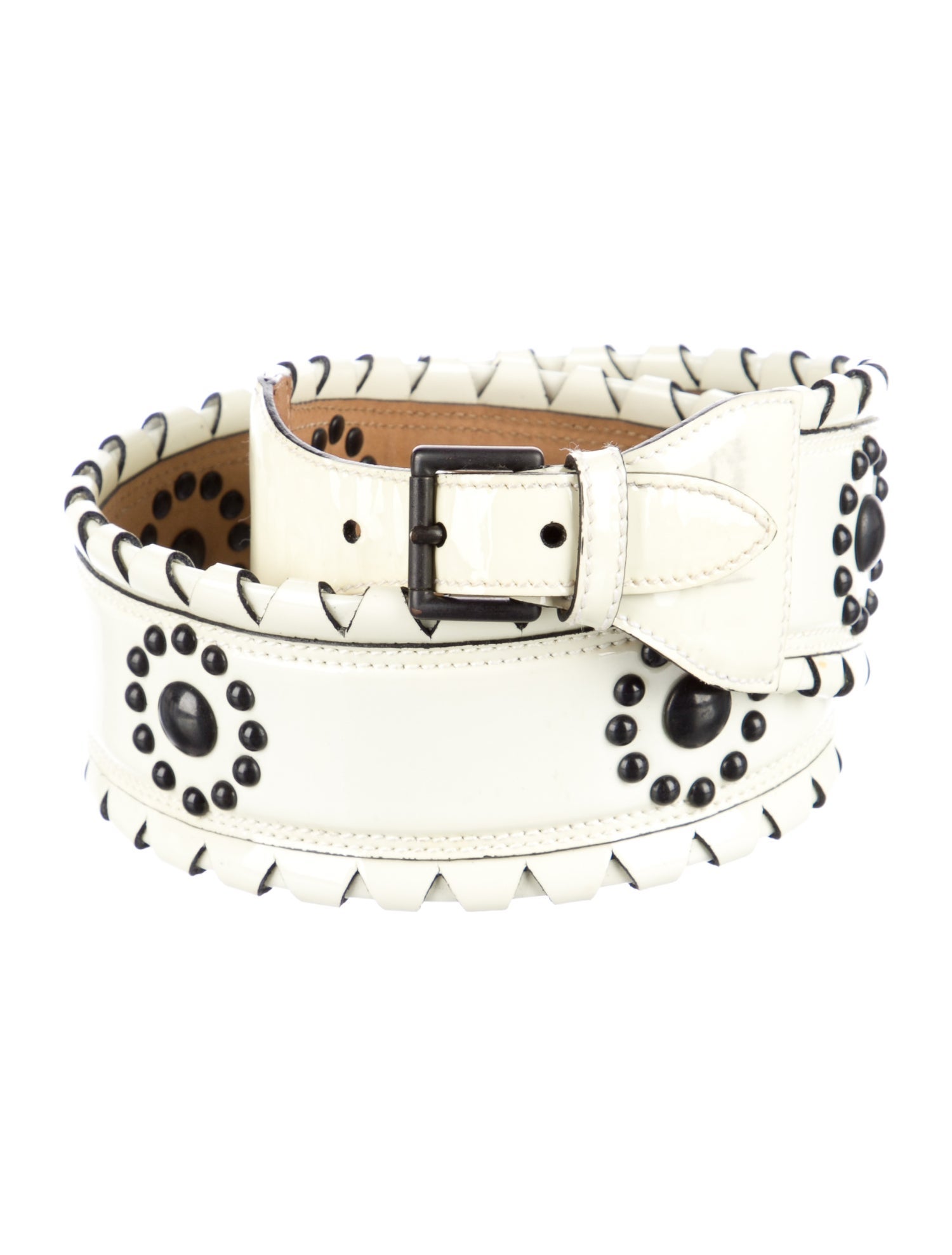 Alaïa Wide Patent Leather Waist Belt