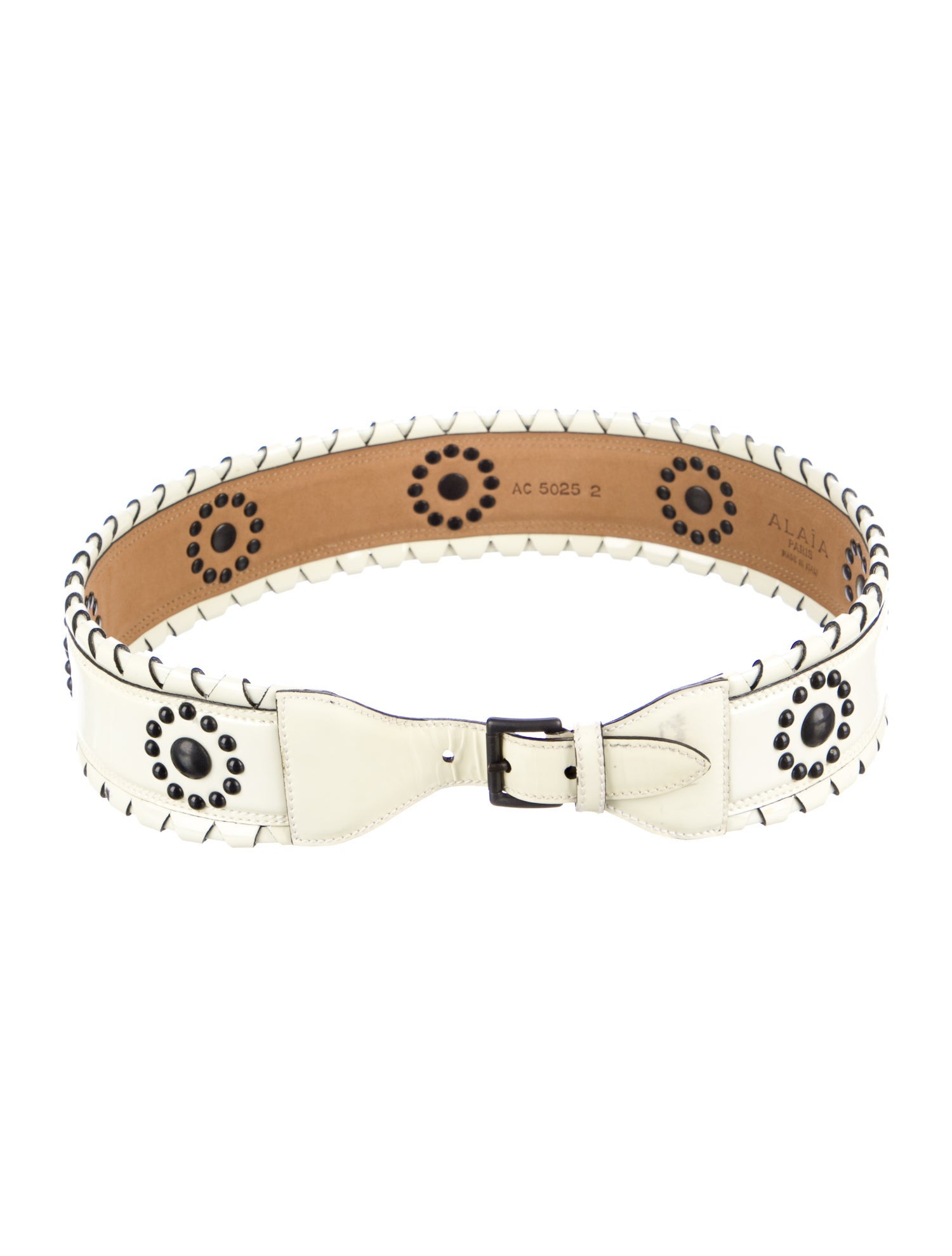 Alaïa Wide Patent Leather Waist Belt