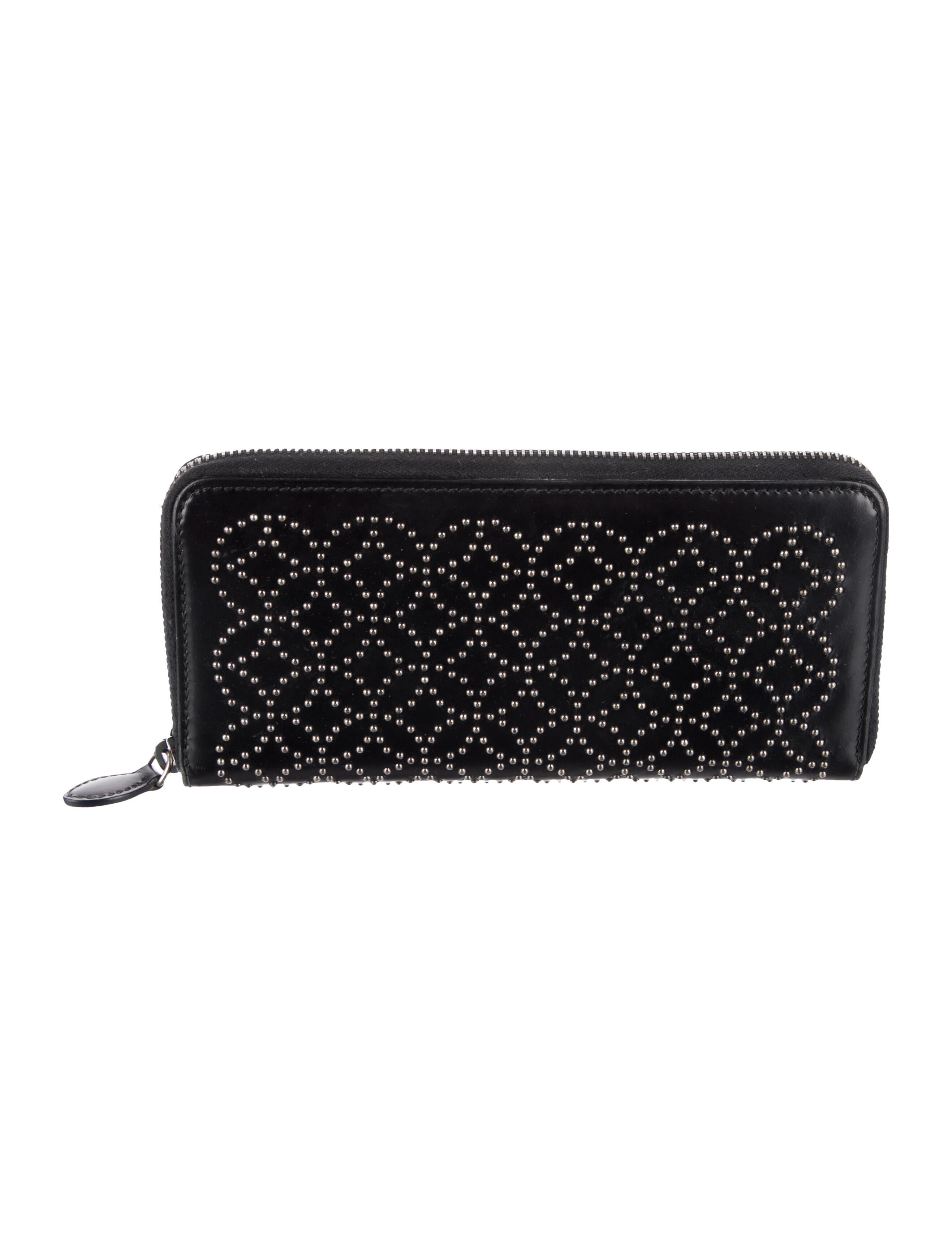 Alaïa Leather Patterned Continental Wallet