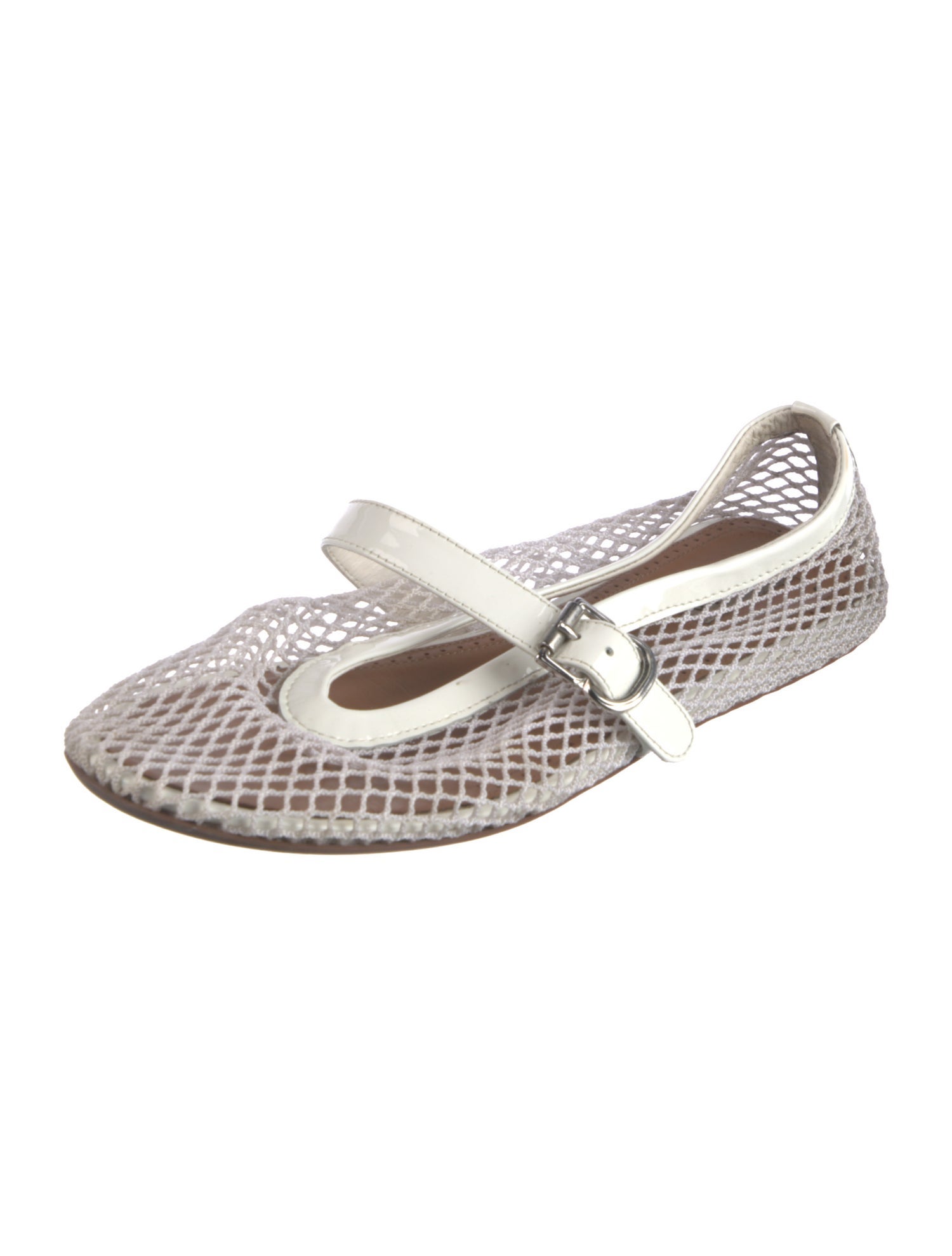 Alaïa Mesh Patterned Mary Jane Flats