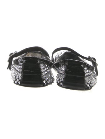 Alaïa Mesh Printed Mary Jane Flats