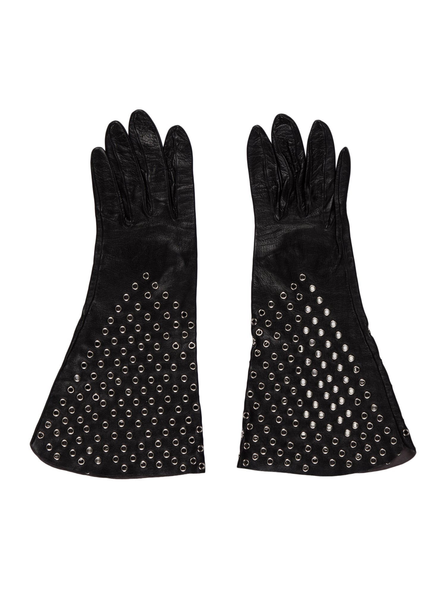 Alaïa Embellished Leather Gloves