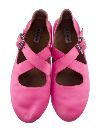 Alaïa Satin Mary Jane Flats