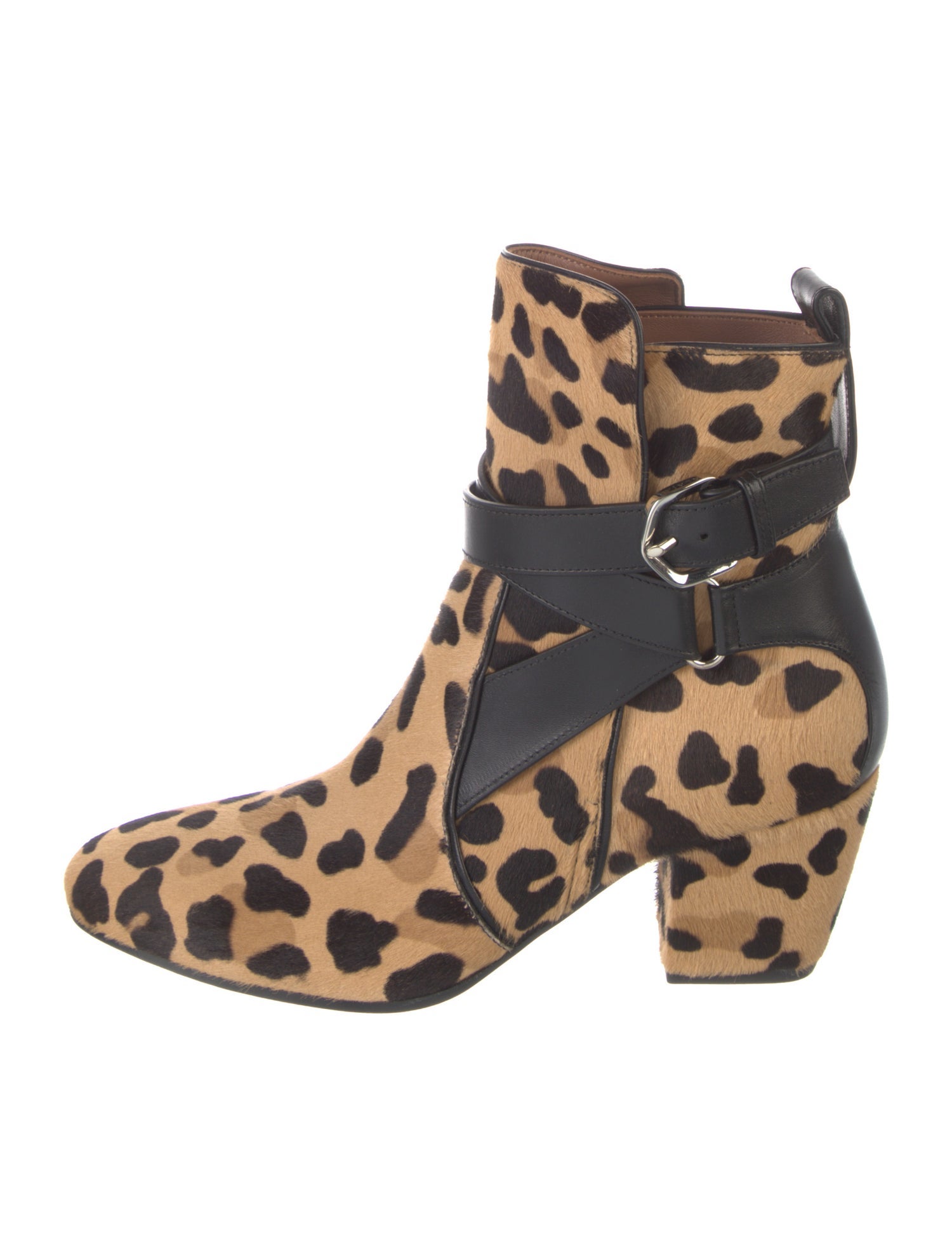 Alaïa Ponyhair Animal Print Lace-Up Boots