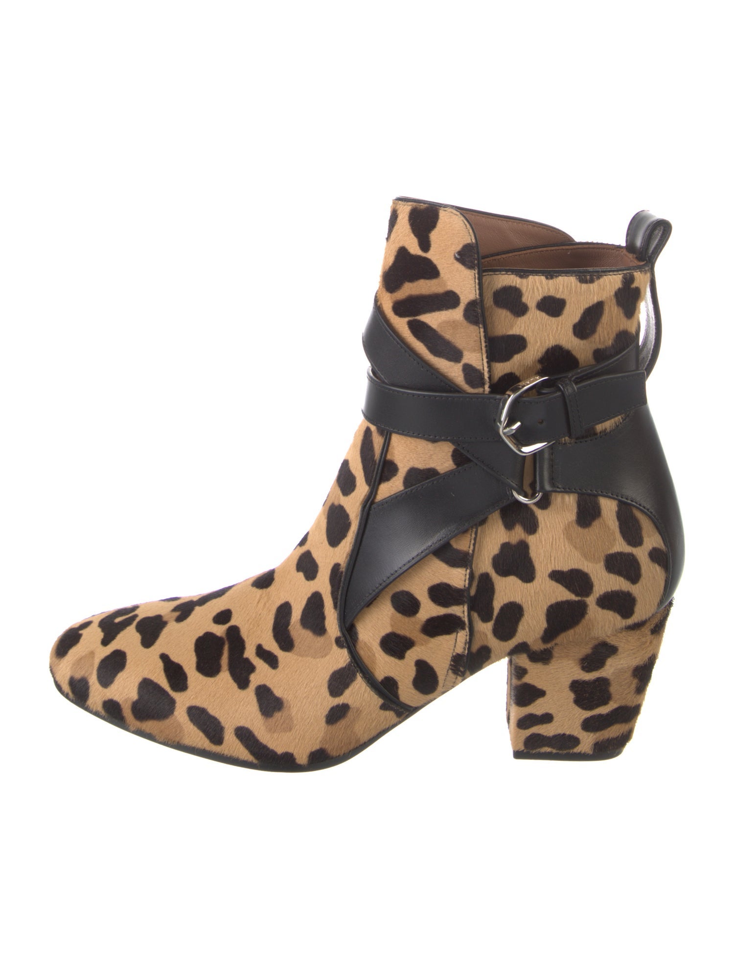 Alaïa Ponyhair Animal Print Lace-Up Boots