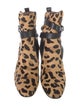 Alaïa Ponyhair Animal Print Lace-Up Boots