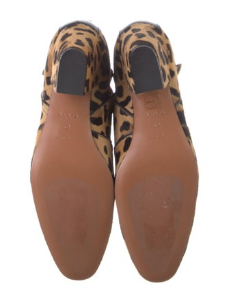 Alaïa Ponyhair Animal Print Lace-Up Boots
